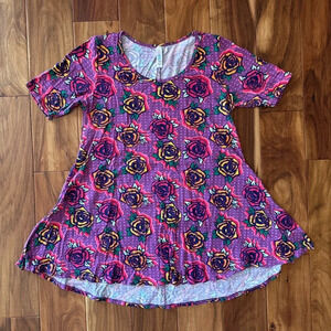 LuLaRoe Bright Floral Perfect Tee size XS